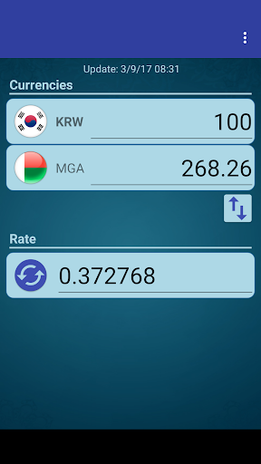Android application S Korea Won x Malagasy Ariary screenshort