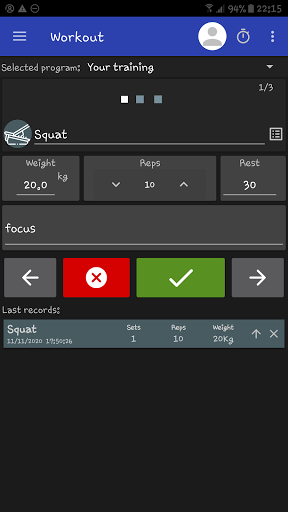 Android application Workouts'N'Rest - Fast trainin screenshort
