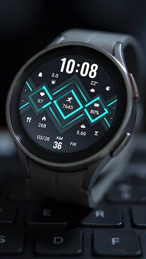 Blue Geometry ZKin Watch screenshot 4