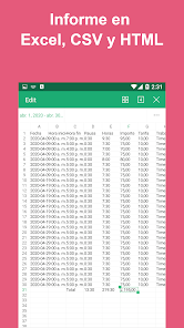 Captura 4 Parte de horas - Horas trabajo android