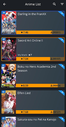 Aninet - Anime list Screen 3