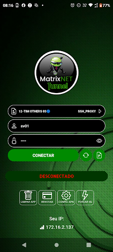 Android application MATRIX TUNNEL V6 screenshort
