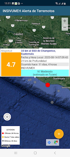 INSIVUMEH Alerta de Terremotos Screen 2