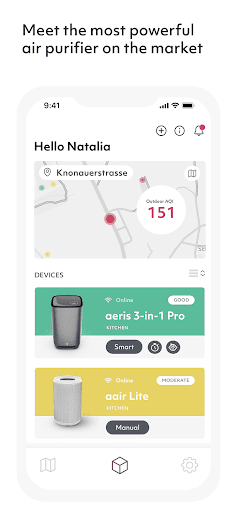 Android application Aeris screenshort