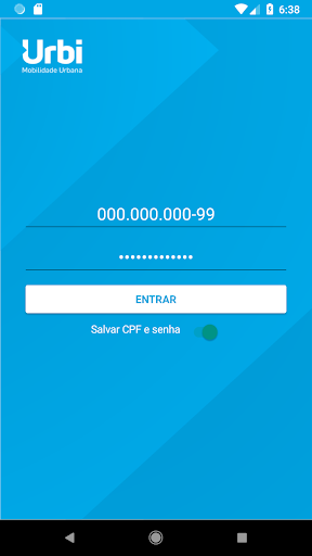 Android application URBI Mobilidade Urbana screenshort