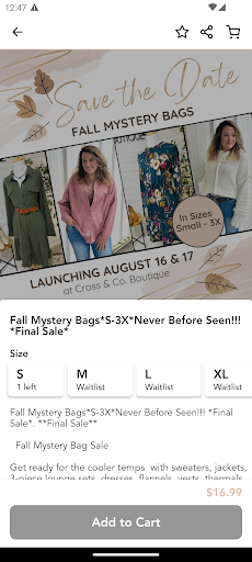 Cross and Co. Boutique Screen 2