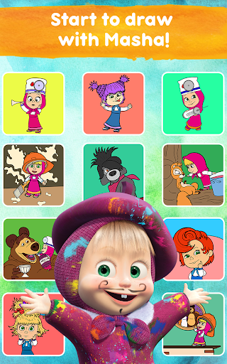 Masha and the Bear: Free Coloring Pages for Kids 1.7.6 screenshots 21