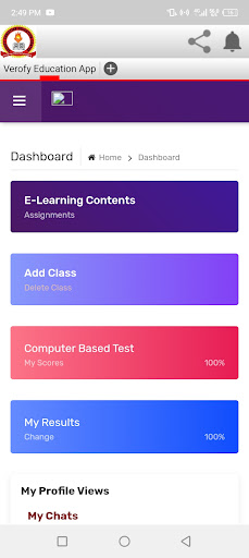 Android application Verofyedu screenshort