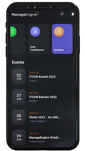 ManageEngine Events Screen 3