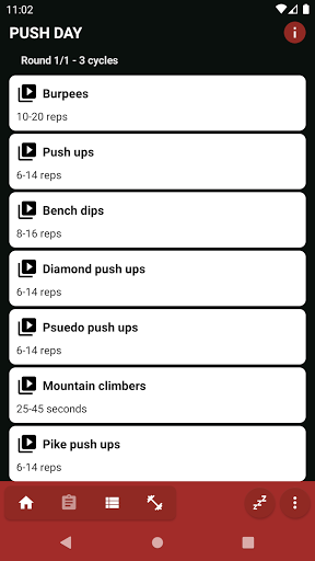 Exercise Hub Screen 3