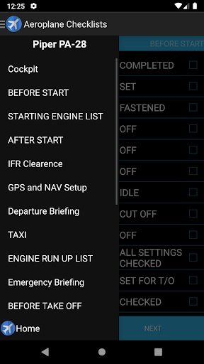 Aeroplane Checklists Pro Screen 3