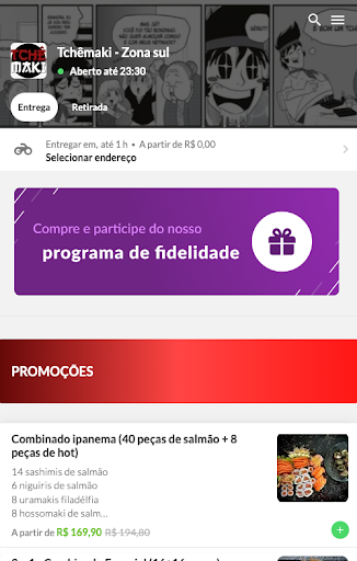Android application Tchêmaki Sushi screenshort