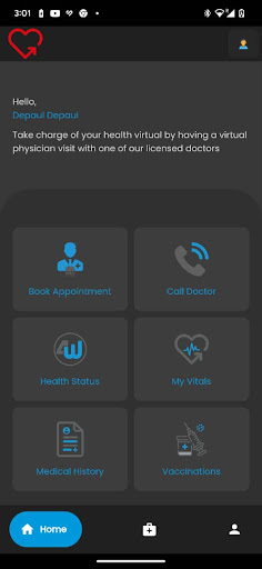 My Virtual Physician Screen 3