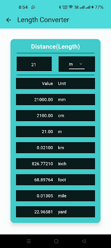 Unit Converter A1 Screen 2