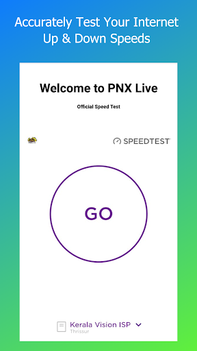 Android application PNX Live Speed Test screenshort
