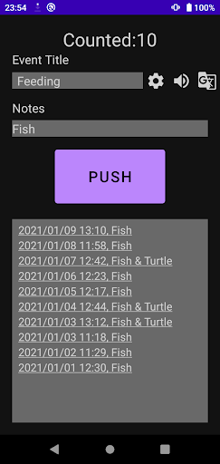 Android application Simple Log Counter screenshort