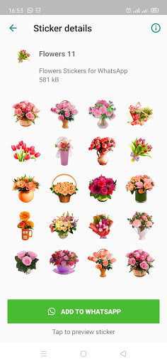 Flowers Stickers for Wa Screen 3