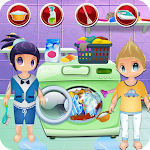 Cover Image of ダウンロード Kid House Cleanup Laundry Game  APK