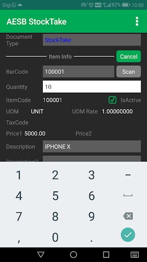 AccountSoft Stock Take Screen 3
