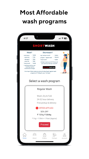 Android application Shortwash - Laundry Wale screenshort
