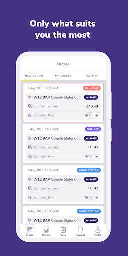 Android application eMop for Cleaners screenshort