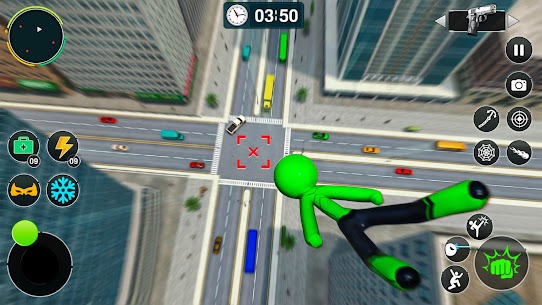 Flying Stickman Rope Hero MOD APK (snelheidsspel) 2