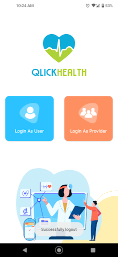 Android application QlickHealth screenshort