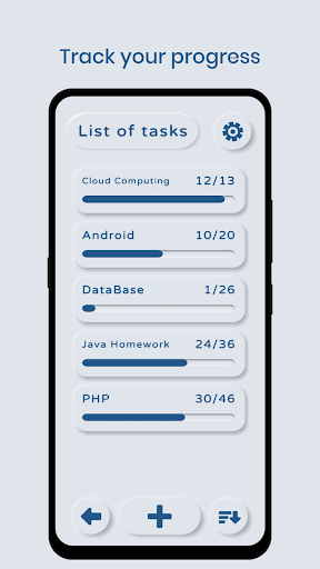 Android application Simple Progress Tracker screenshort