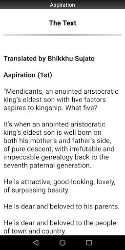 Aspiration Sutta - Buddhism Screen 2