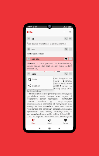 Android application KBBI Kamus Indonesia Cerdas screenshort