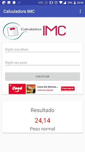 Calculadora IMC Screen 2