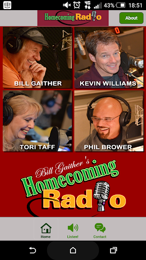 Android application Bill Gaither Homecoming Radio screenshort