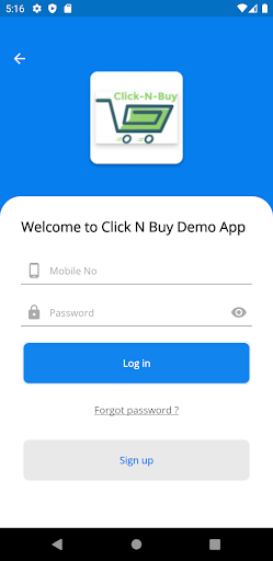 Android application ClickNBuy Order Taker screenshort