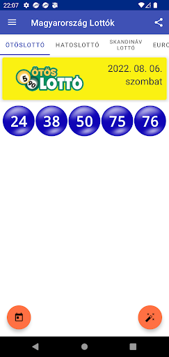 Android application Magyarország Lotto jóslat - AI screenshort