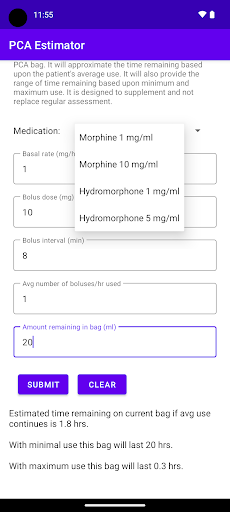 PCA Estimator Screen 3