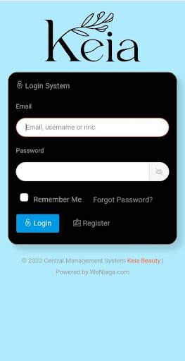Android application Keia Beauty System screenshort