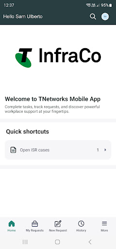 Android application InfraCo ISR screenshort