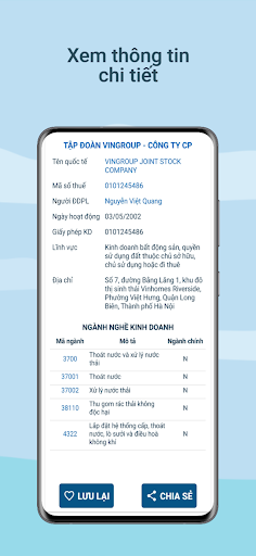 Tra Cứu Doanh Nghiệp VN Screen 2