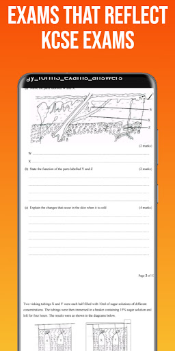Android application Form 3 Biology Exams + Answers screenshort