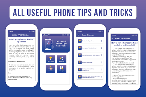 Android application Tips Tricks for Android Mobile screenshort