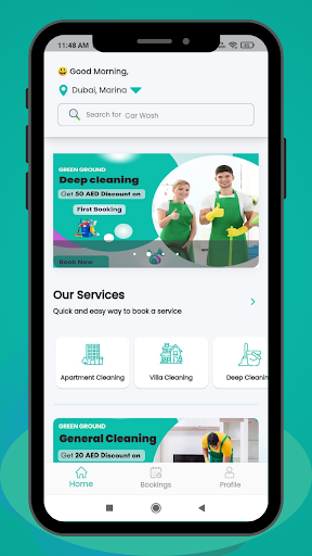 Android application Green Ground: Dubai Cleaning screenshort