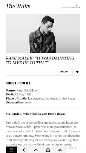 The Talks Interview Magazine Screen 3