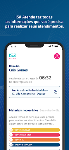 Android application ISA Atende screenshort