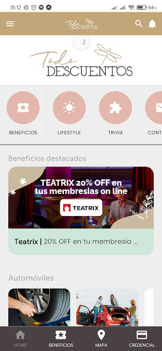 Android application TODO DESCUENTOS screenshort