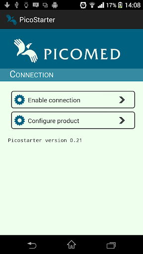 Android application Picomed starter screenshort