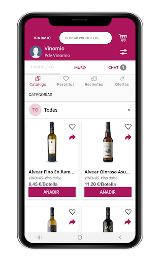 Android application Vinomio screenshort