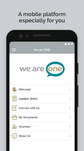 Android application We are ONE screenshort