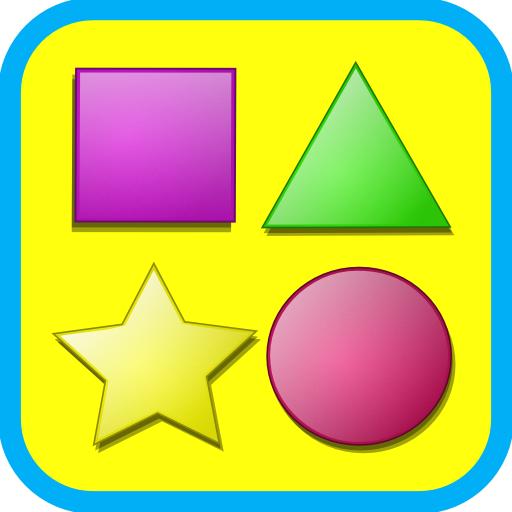 Shapes game for kids flashcard logo