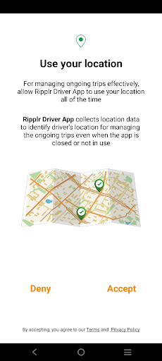 Android application Ripplr Driver screenshort