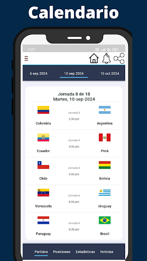 Android application Eliminatorias 2026 screenshort